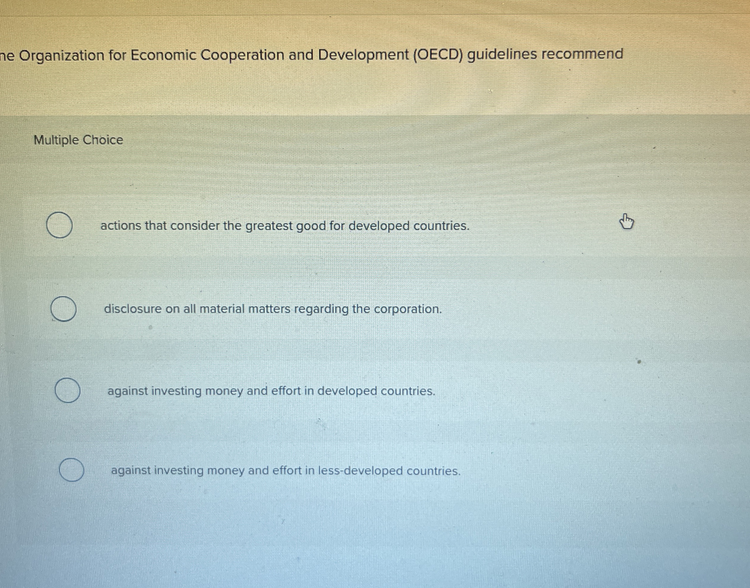  ne Organization for Economic Cooperation and Development (OECD) guidelines recommend Multiple