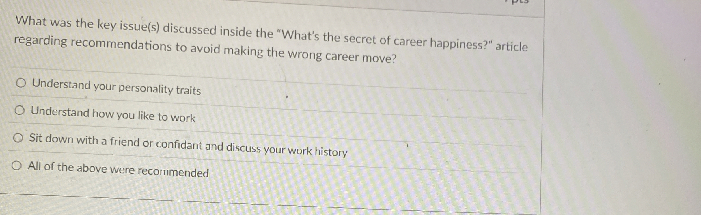  What was the key issue(s) discussed inside the "What's the secret