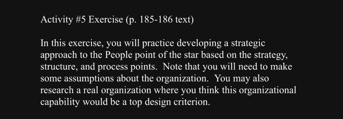  Activity #5 Exercise (p.185-186 text) In this exercise, you will practice