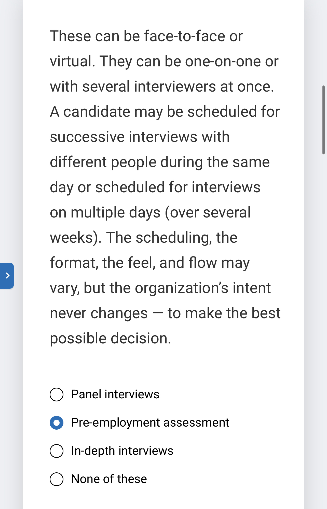  These can be face-to-face or virtual. They can be one-on-one or