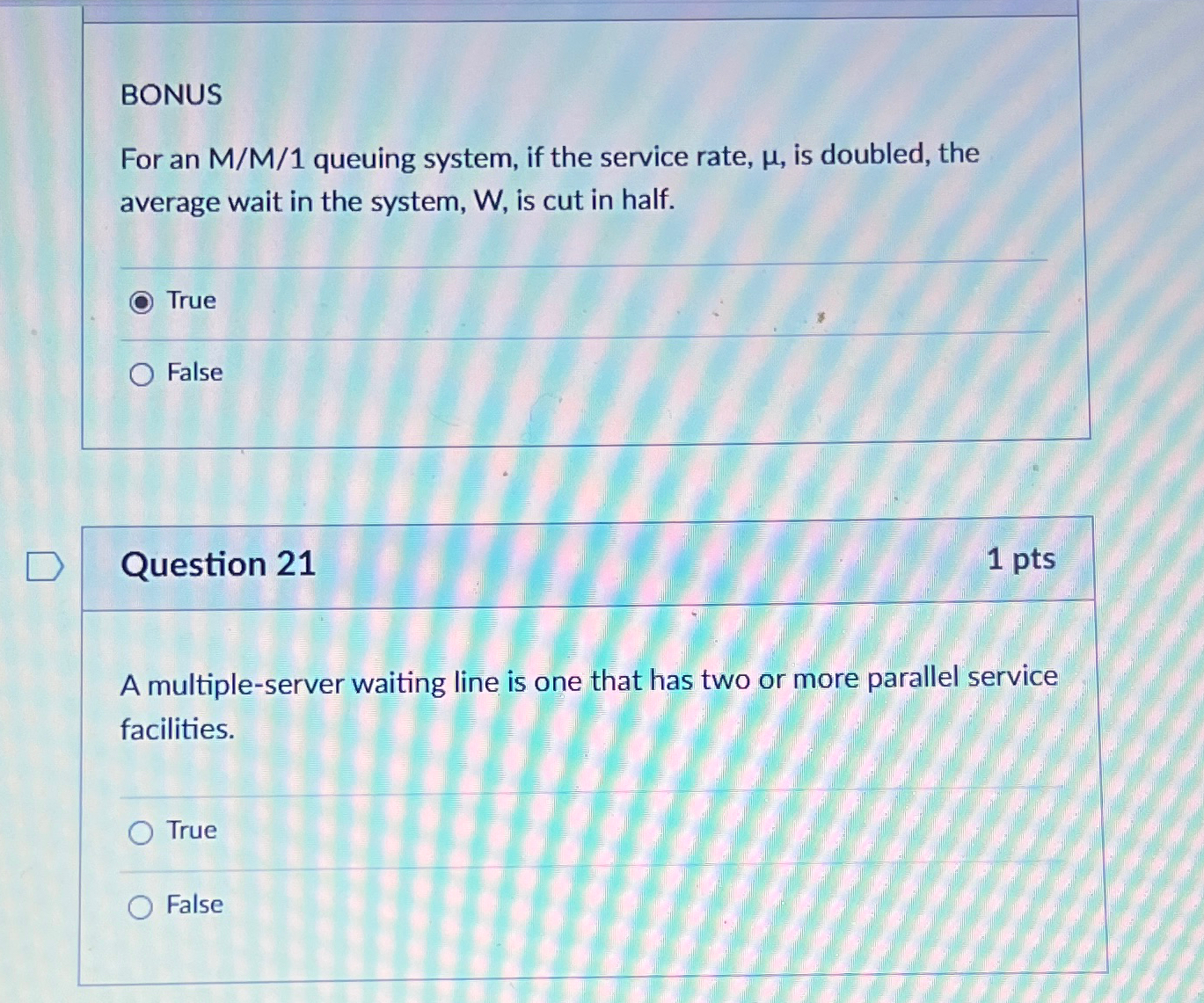  BONUS For an MM?1 queuing system, if the service rate, ,