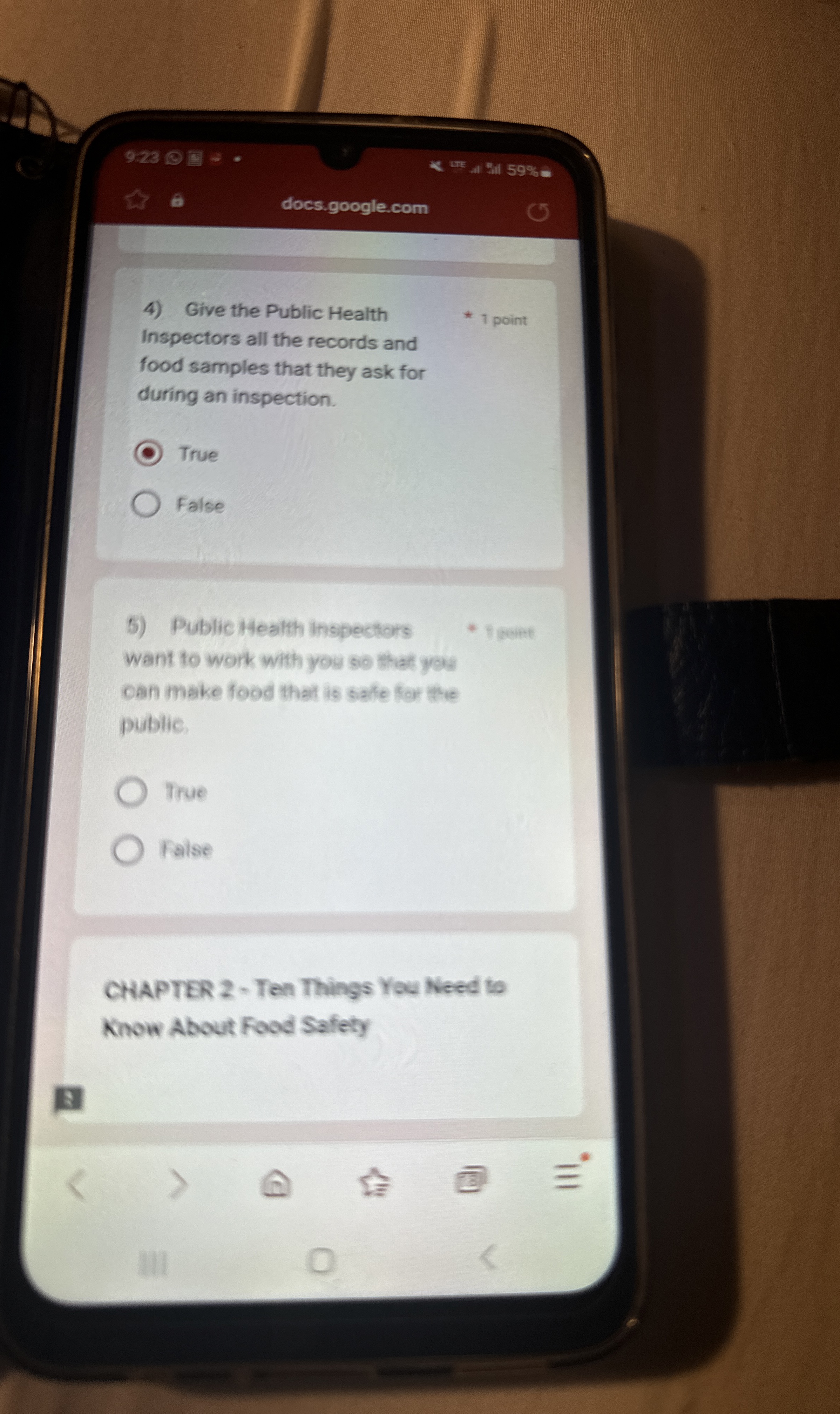  ure at Fill 59% docs.google.com Give the Public Health 1 point