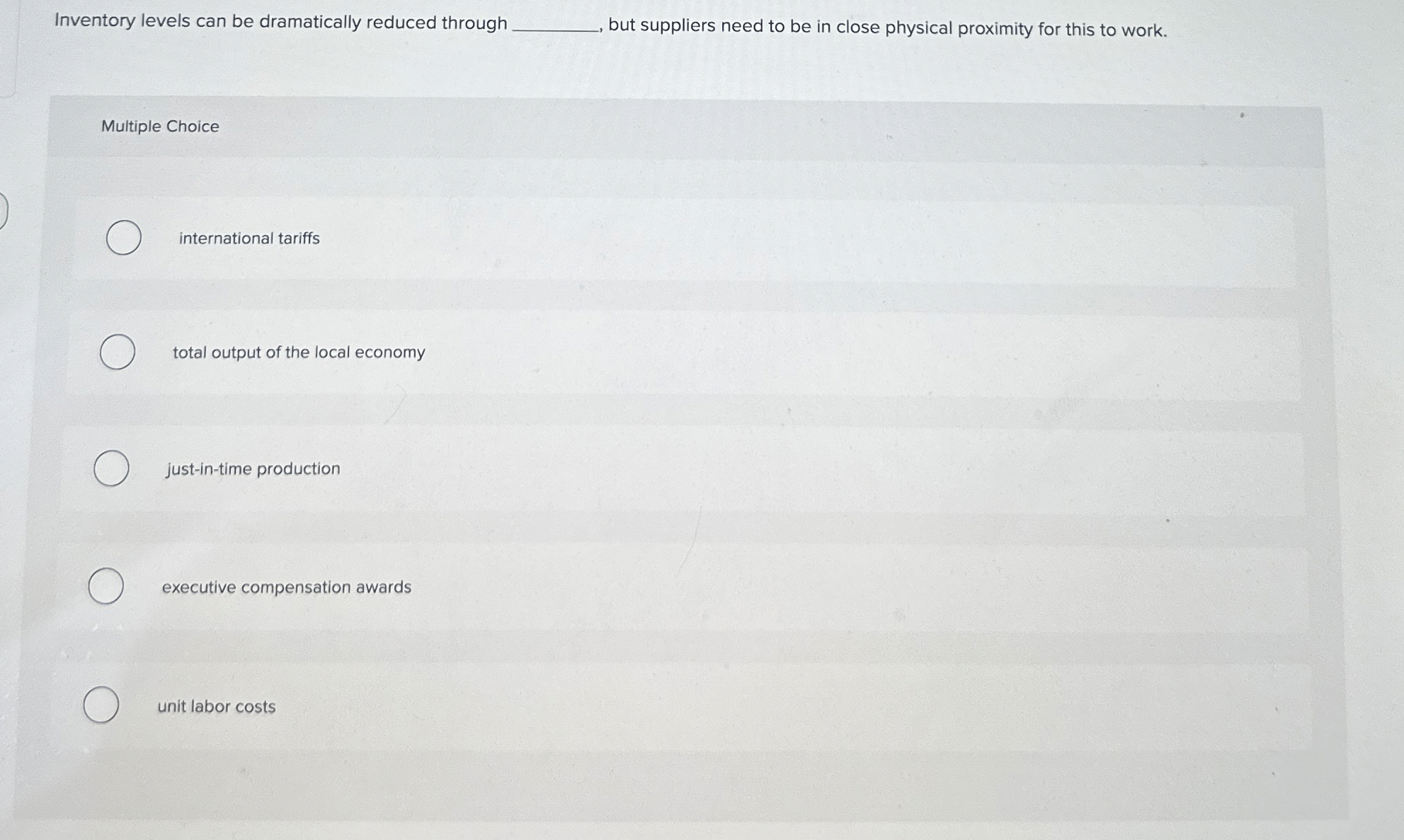  Inventory levels can be dramatically reduced through q, but suppliers need
