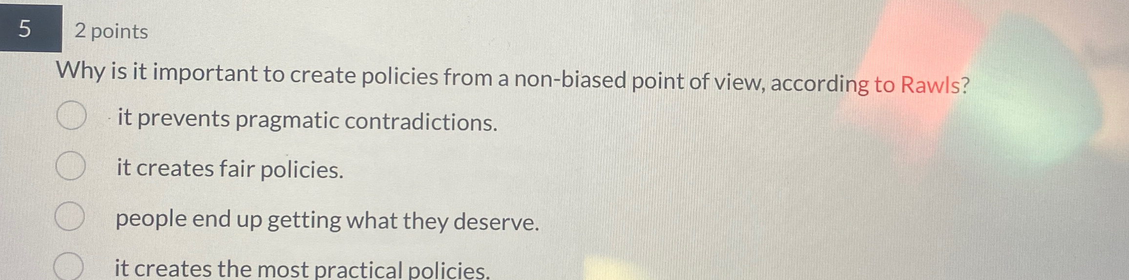  52 points Why is it important to create policies from a