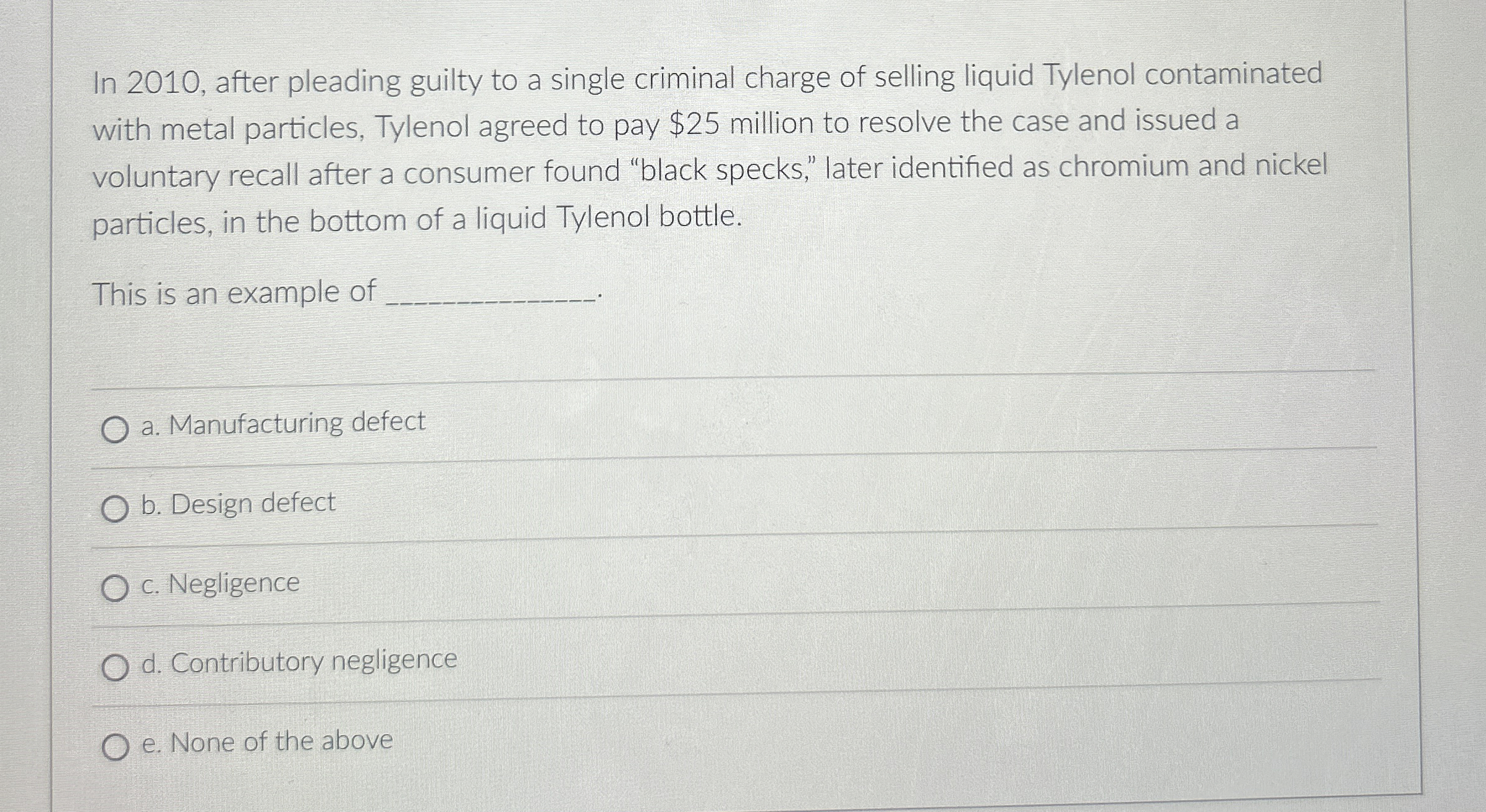  In 2010, after pleading guilty to a single criminal charge of