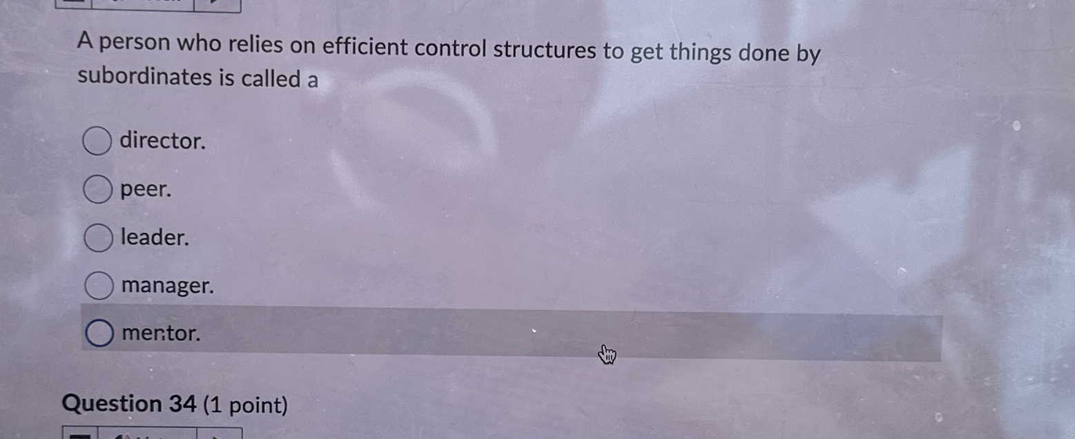  A person who relies on efficient control structures to get things