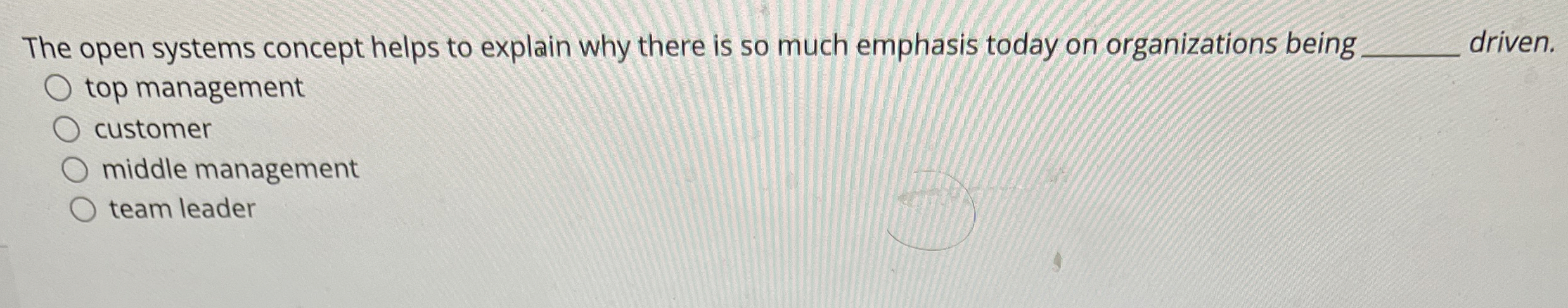  The open systems concept helps to explain why there is so