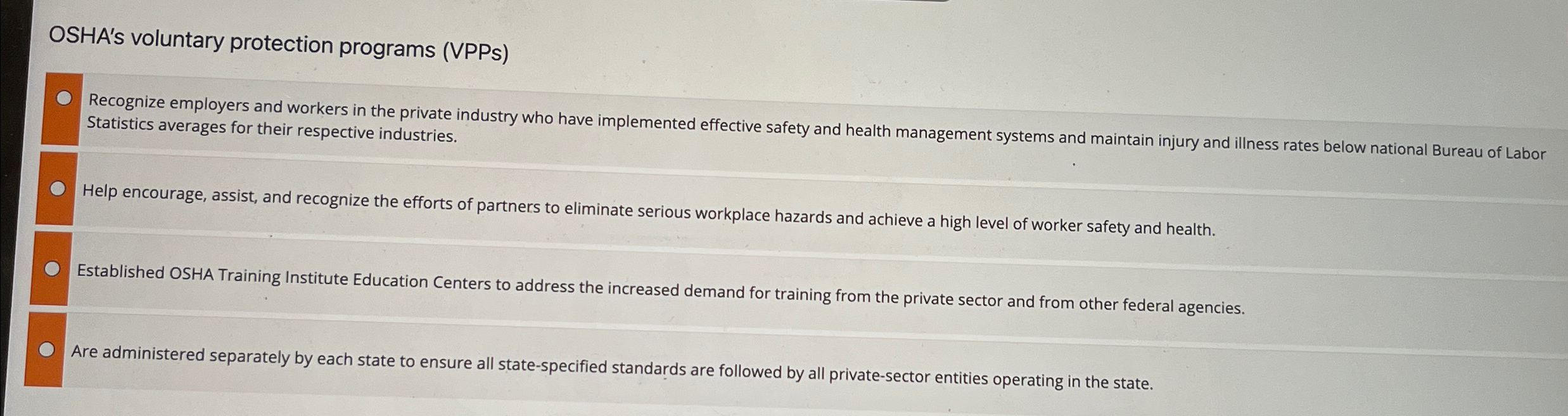  OSHA's voluntary protection programs (VPPs) Recognize employers and workers in the