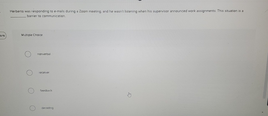  Herberto was responding to e-mails during a Zoom meeting, and he