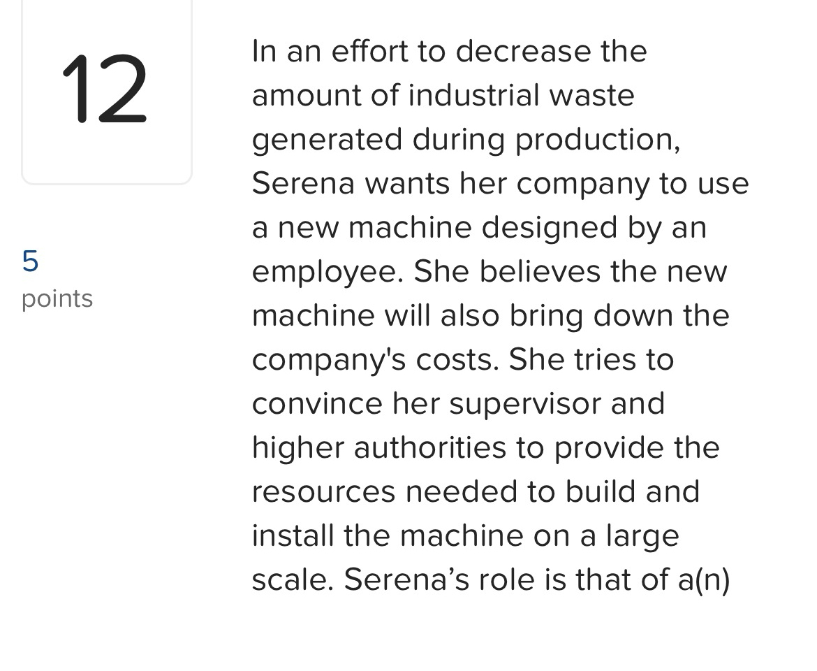  12 5 In an effort to decrease the amount of industrial