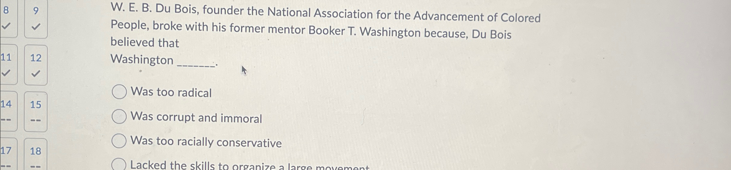  W. E. B. Du Bois, founder the National Association for the