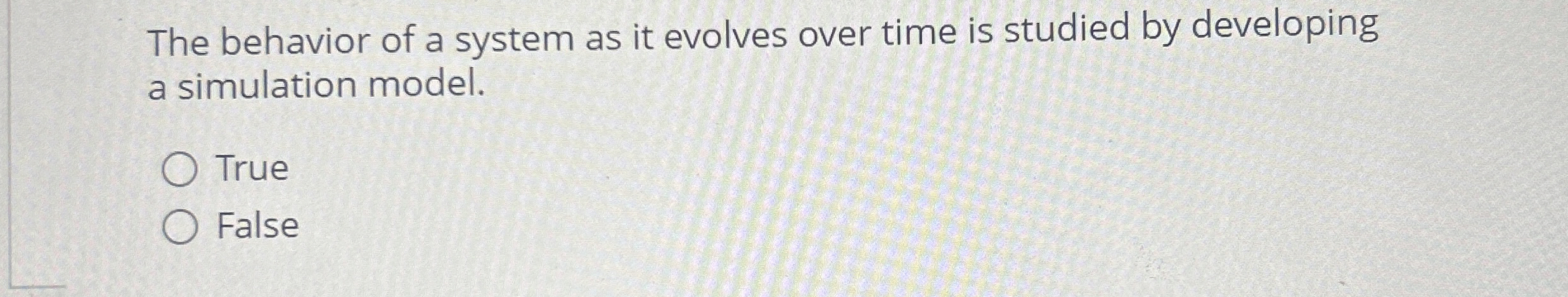  The behavior of a system as it evolves over time is