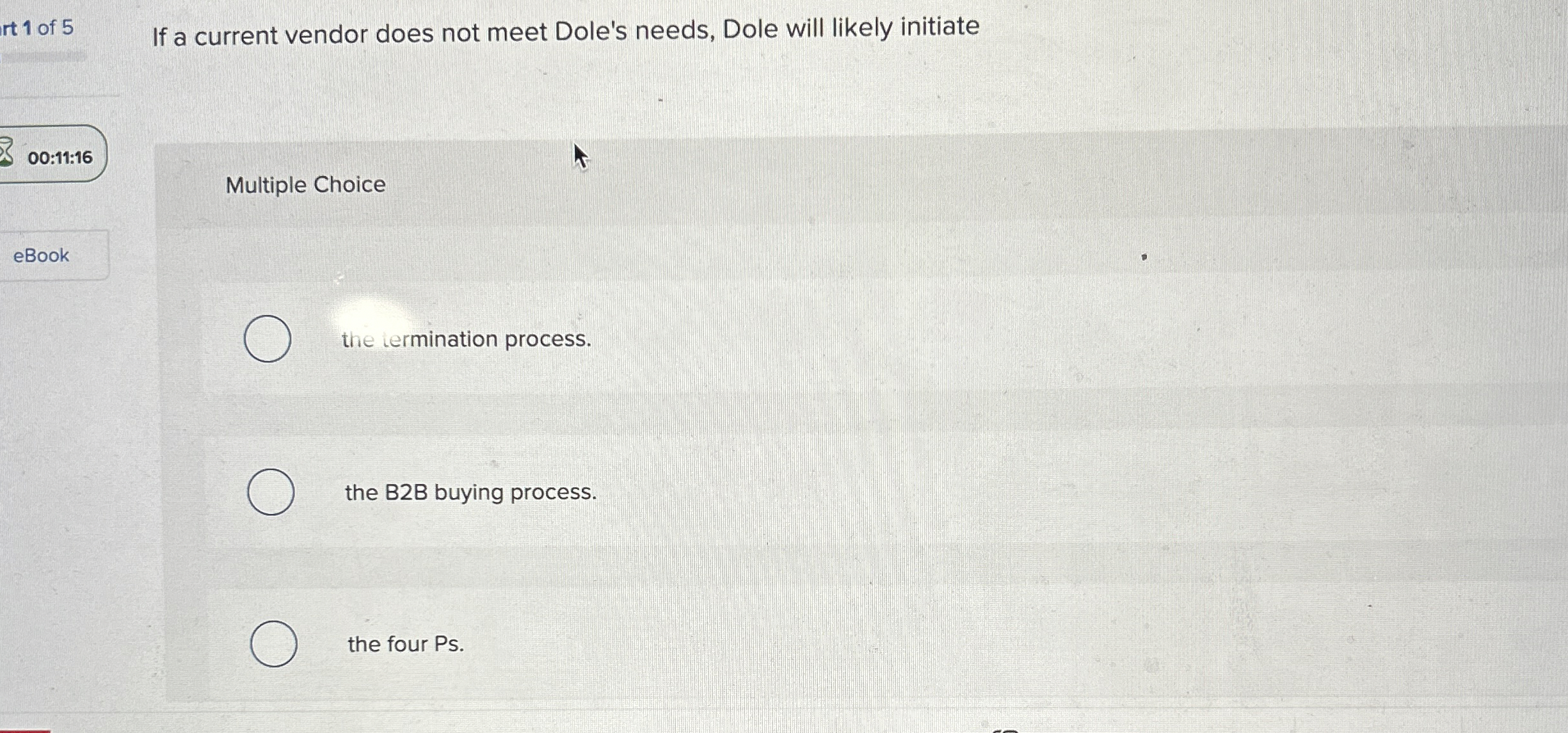  If a current vendor does not meet Dole's needs, Dole will