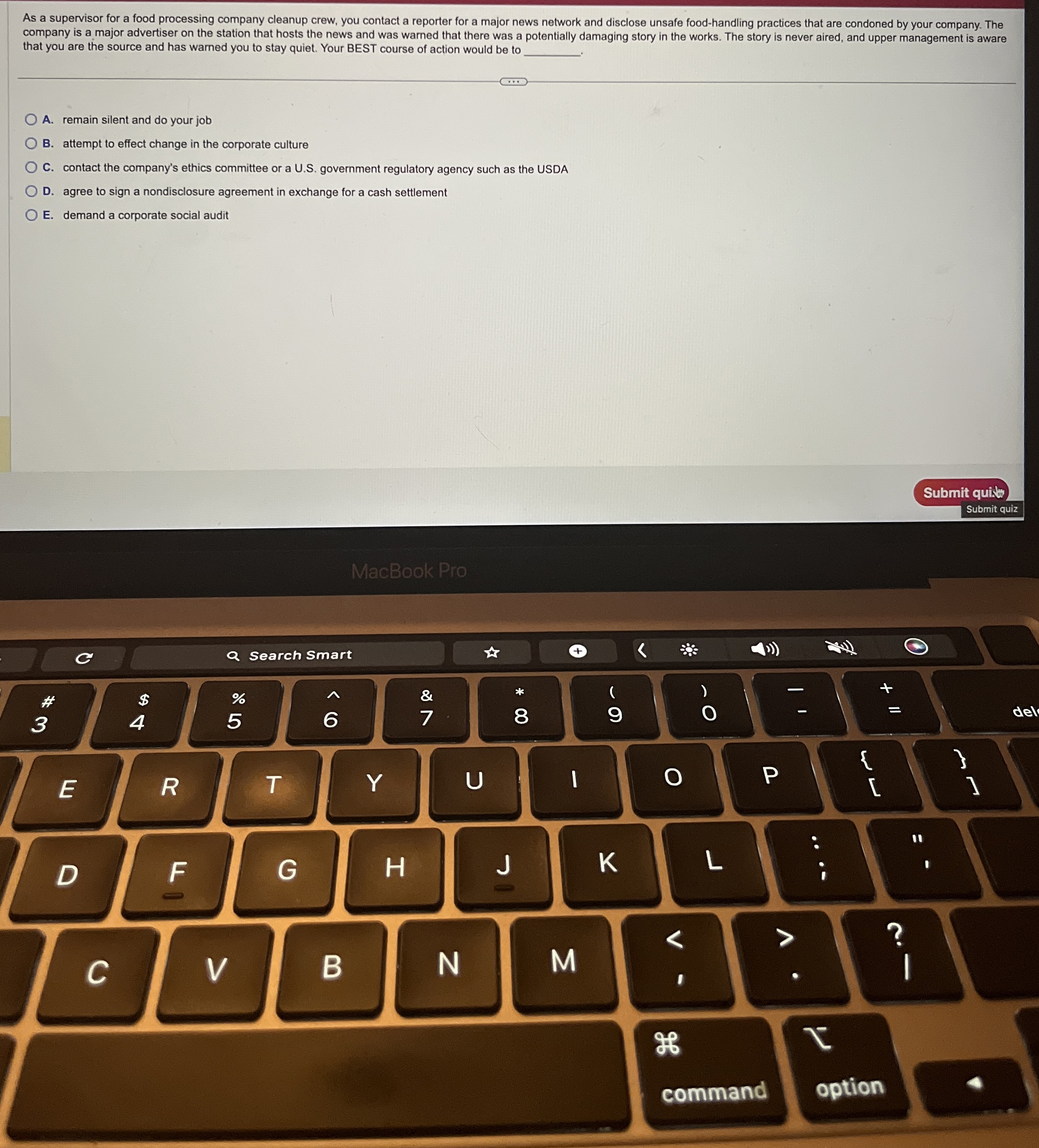  that you are the source and has warned you to stay