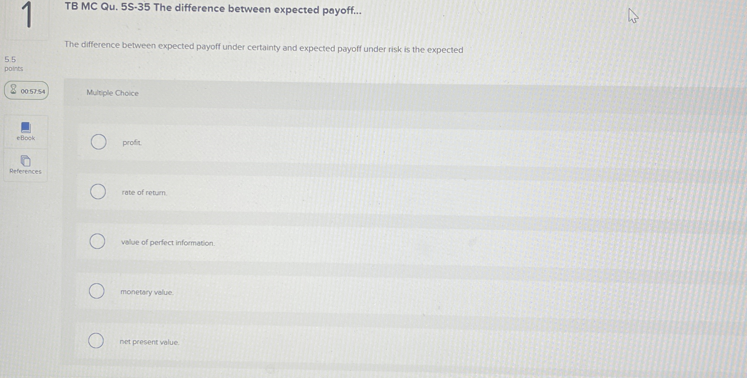  The difference between expected payoff TB MC Qu.5S-35 The difference between