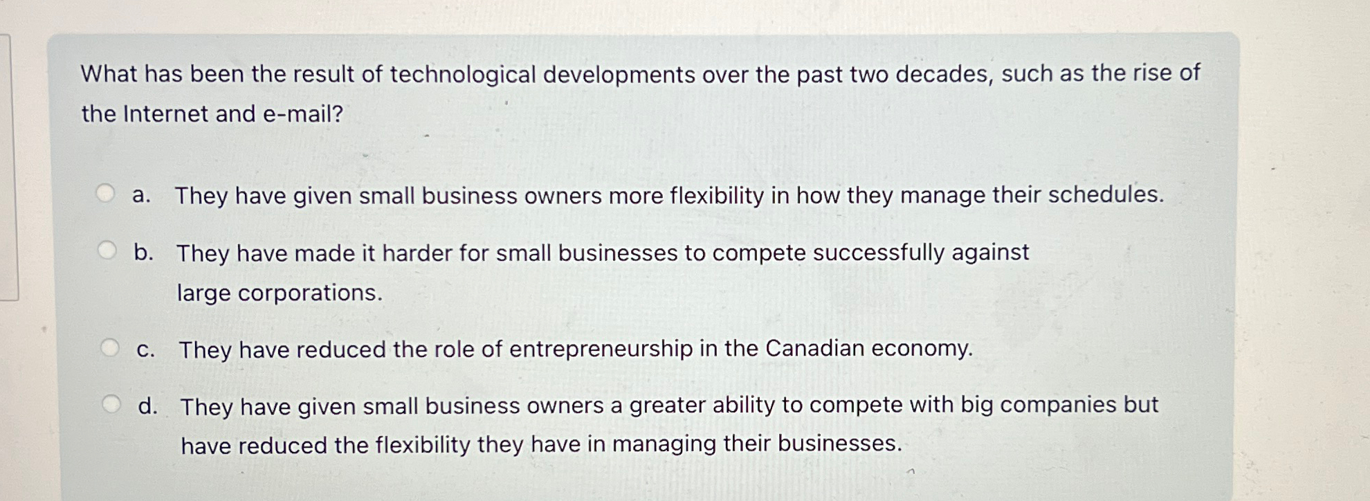  What has been the result of technological developments over the past