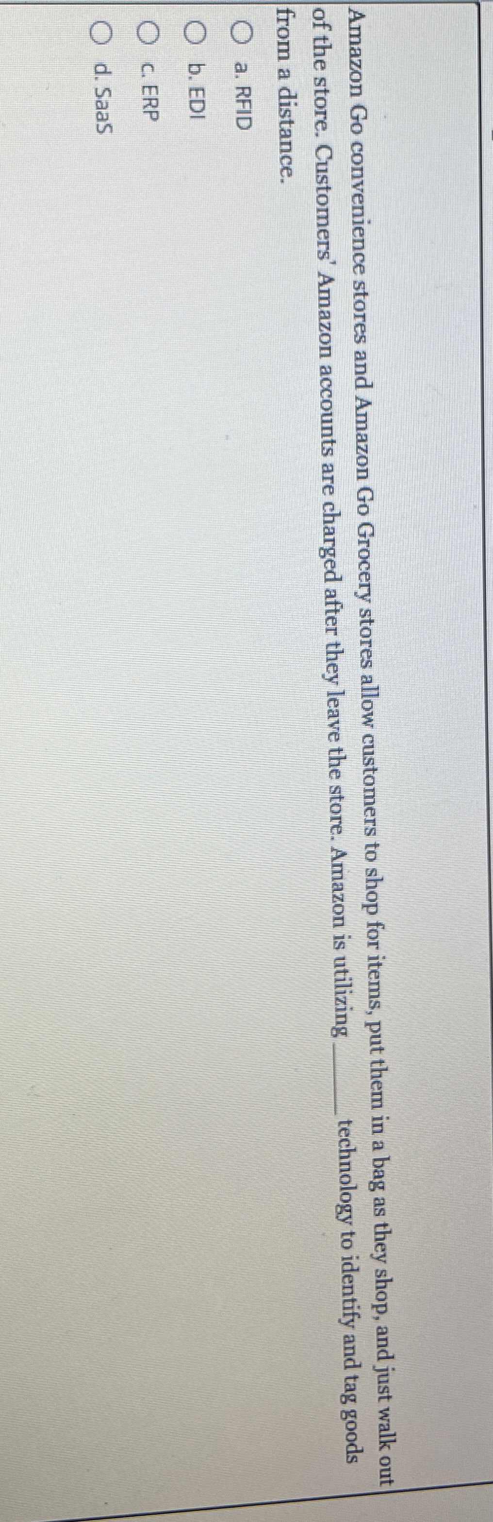  Amazon Go convenience stores and Amazon Go Grocery stores allow customers