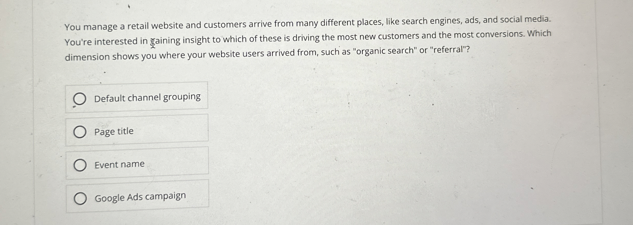  osaas.com/learn/courses/14810/google-analytics-certification/lesons/31258/google-analytics-certification () Time Left: 01 h 11 m 49s Attempts left: