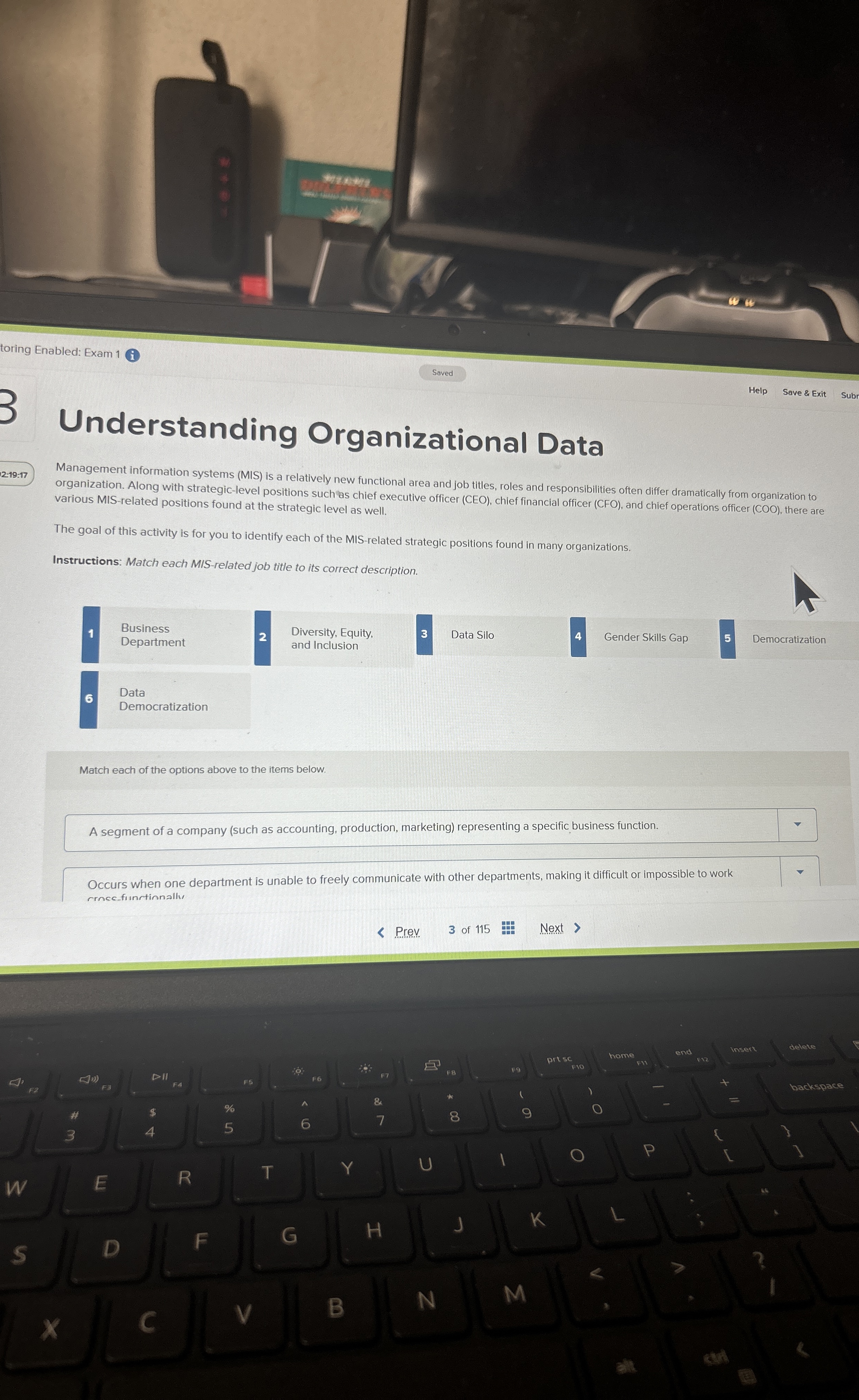  Understanding Organizational Data Management information systems (MIS) is a relatively new