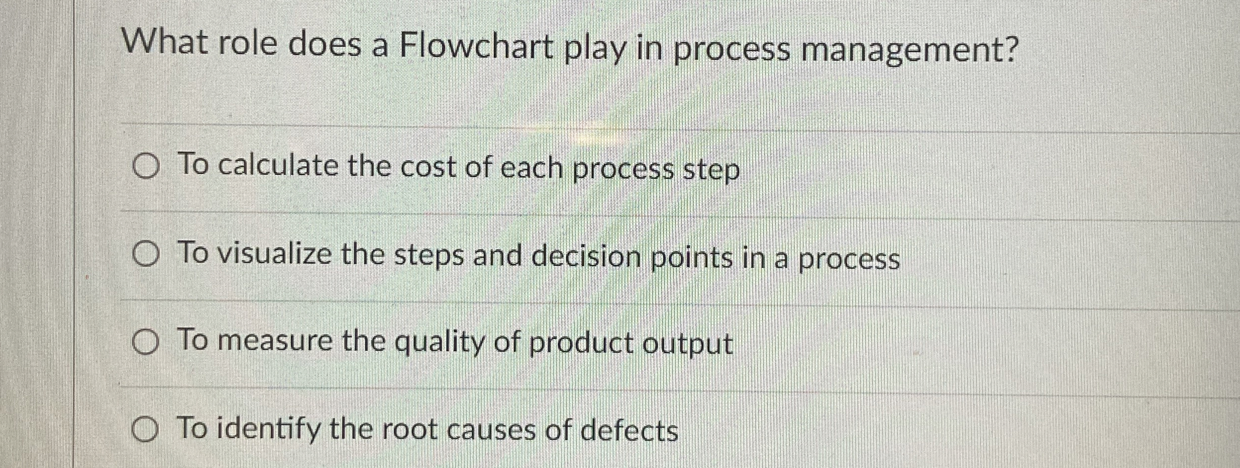  What role does a Flowchart play in process management? To calculate