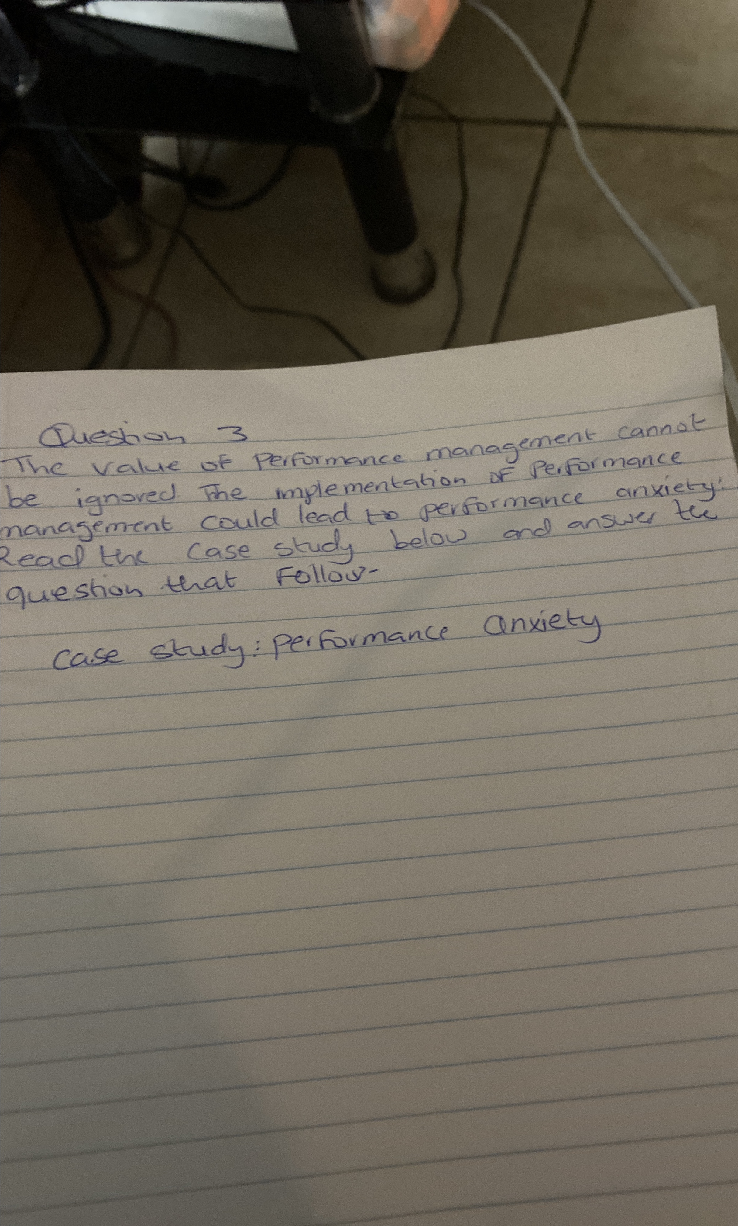  Question 3 The value of performance management cannot be ignored the