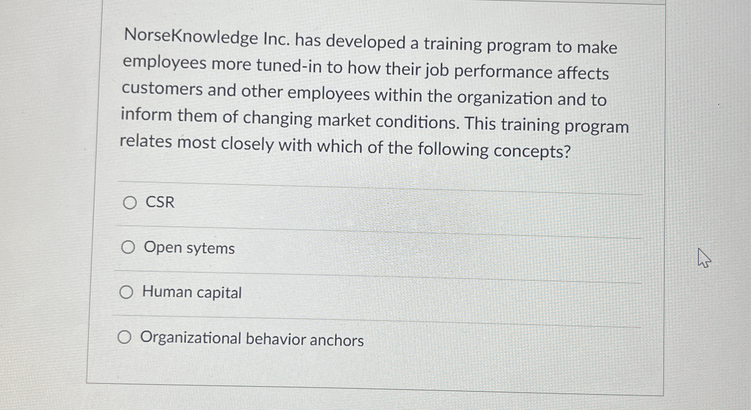  NorseKnowledge Inc. has developed a training program to make employees more