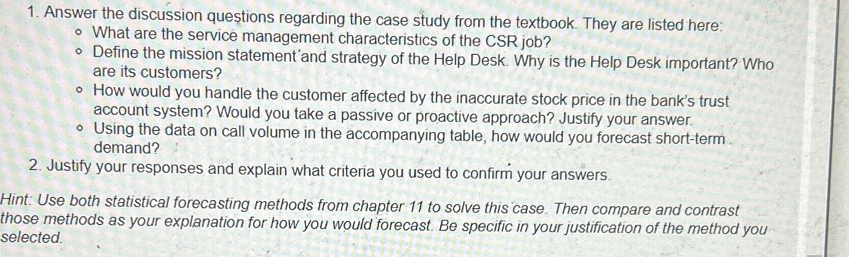  Answer the discussion questions regarding the case study from the textbook.
