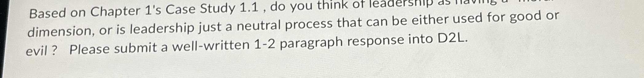  Based on Chapter 1's Case Study 1.1, do you think of