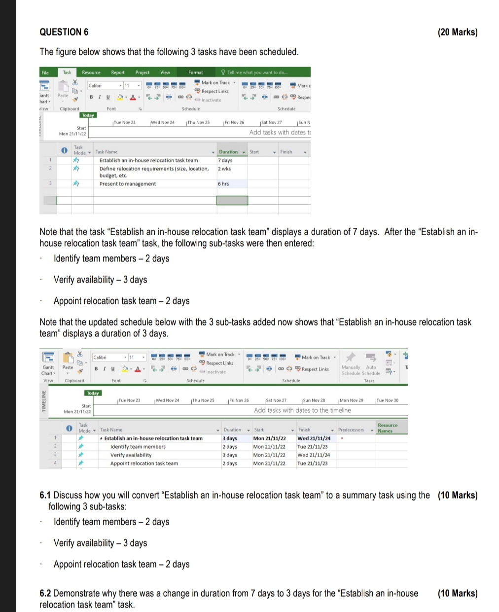  QUESTION 6 (20 Marks) The figure below shows that the following