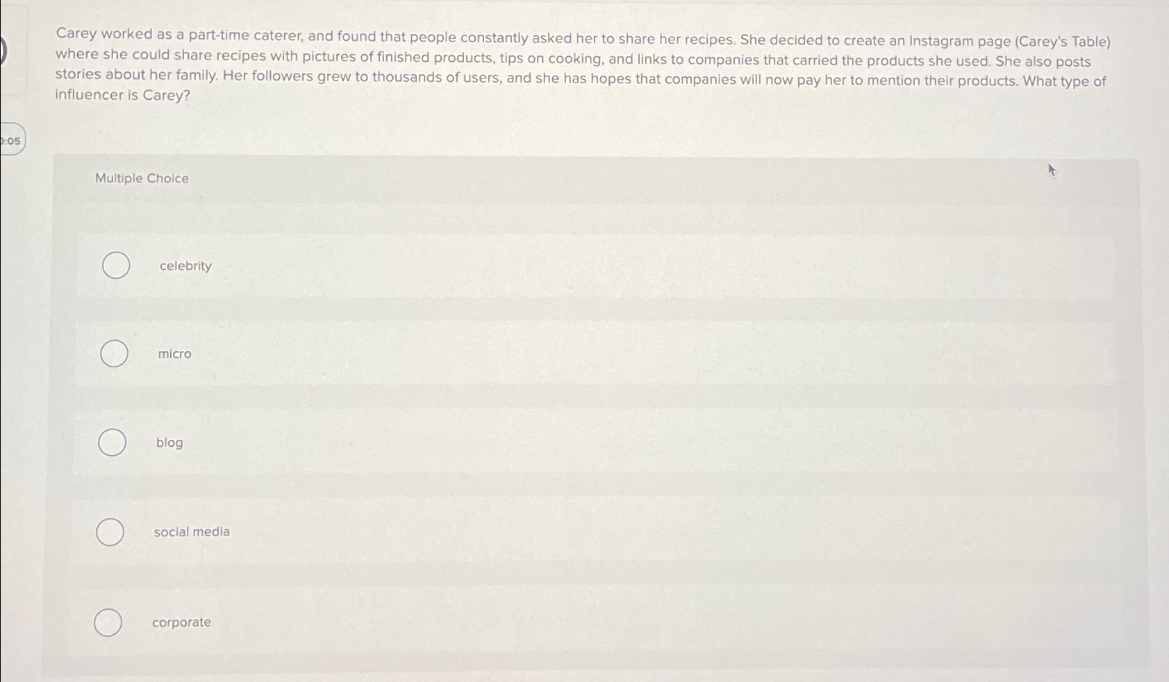  Carey worked as a part-time caterer, and found that people constantly