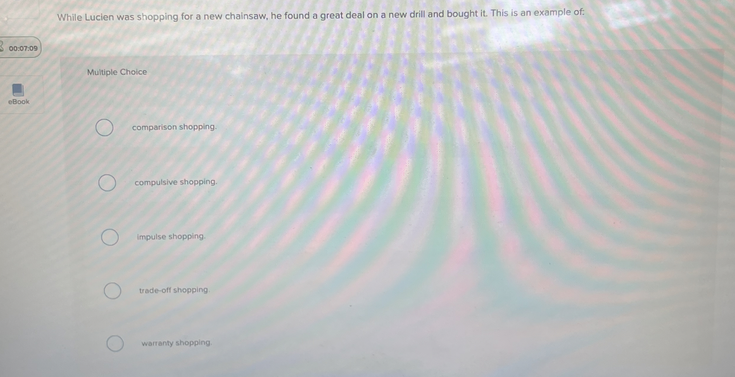  While Lucien was shopping for a new chainsaw, he found a