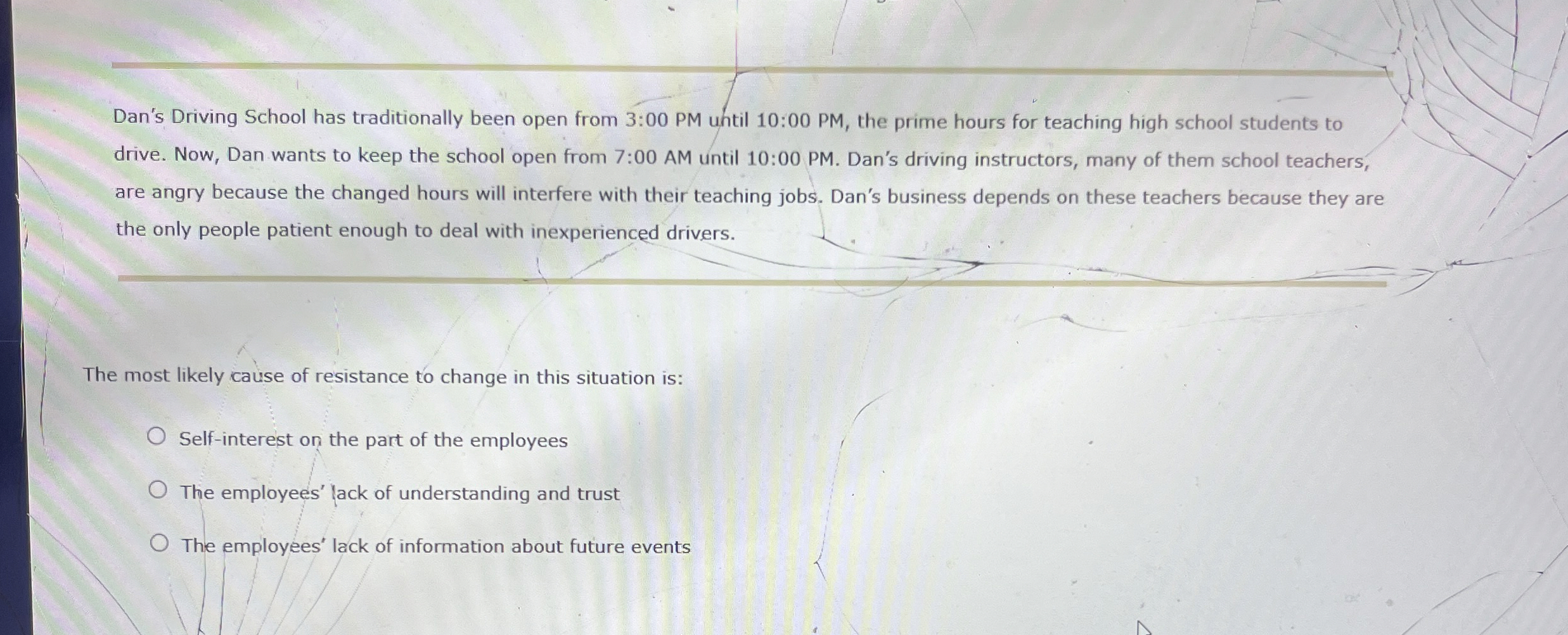  Dan's Driving School has traditionally been open from 3:00 PM uhtil