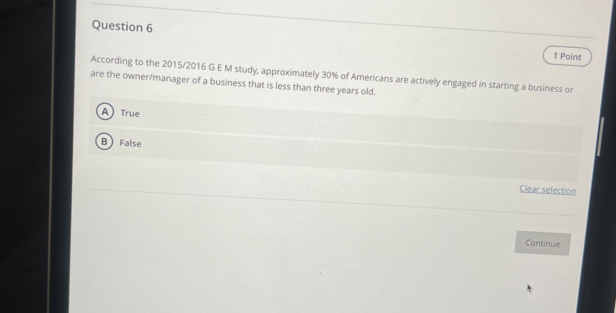  Question 6 1 Point According to the 2015/2016 G E M