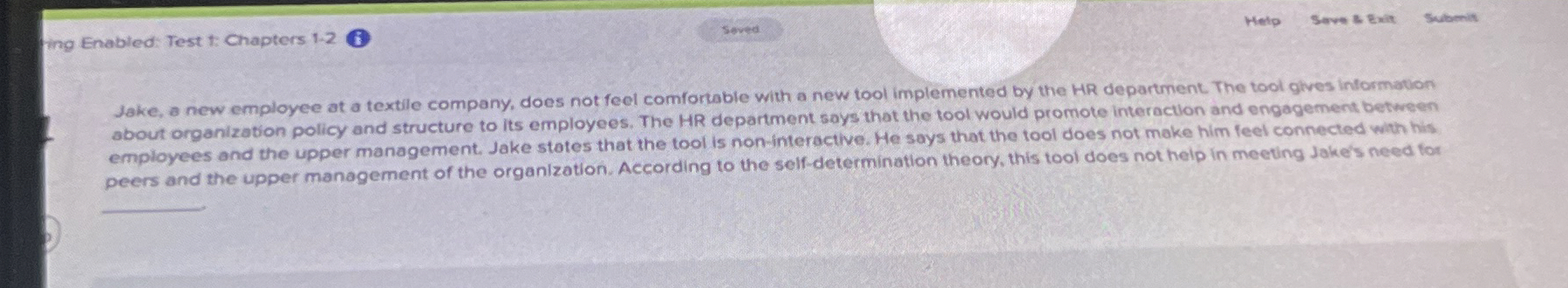  Helo Seve & Exit Shbomit ing Enabled: Test t: Chapters 1.23