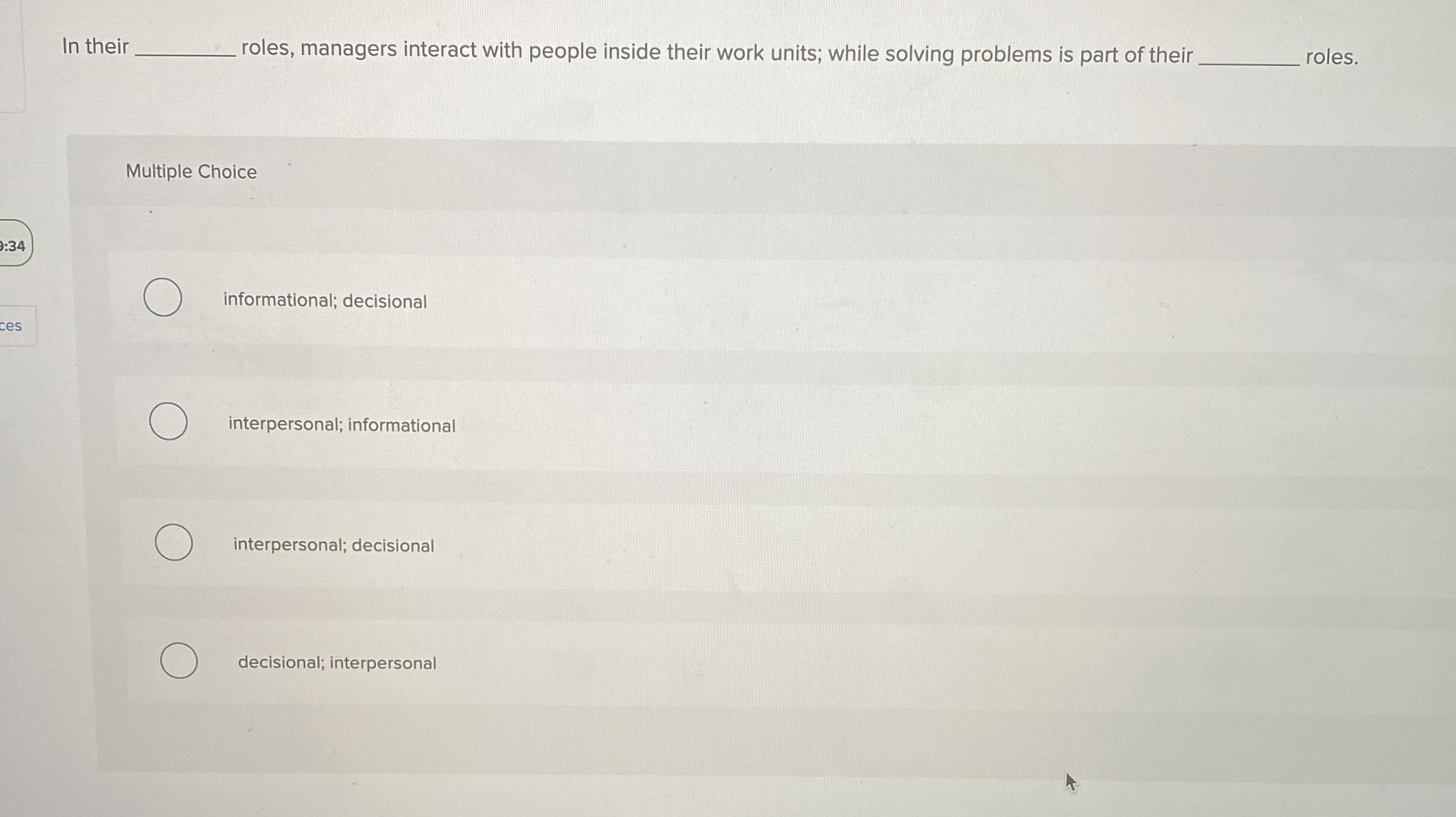 In their roles, managers interact with people inside their work units;