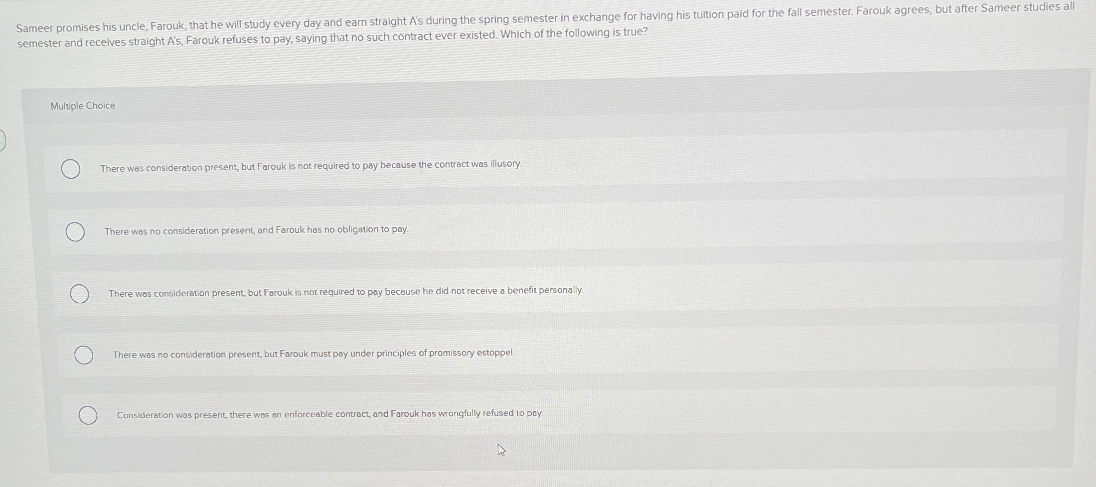  Sameer promises his uncle, Farouk, that he will study every day