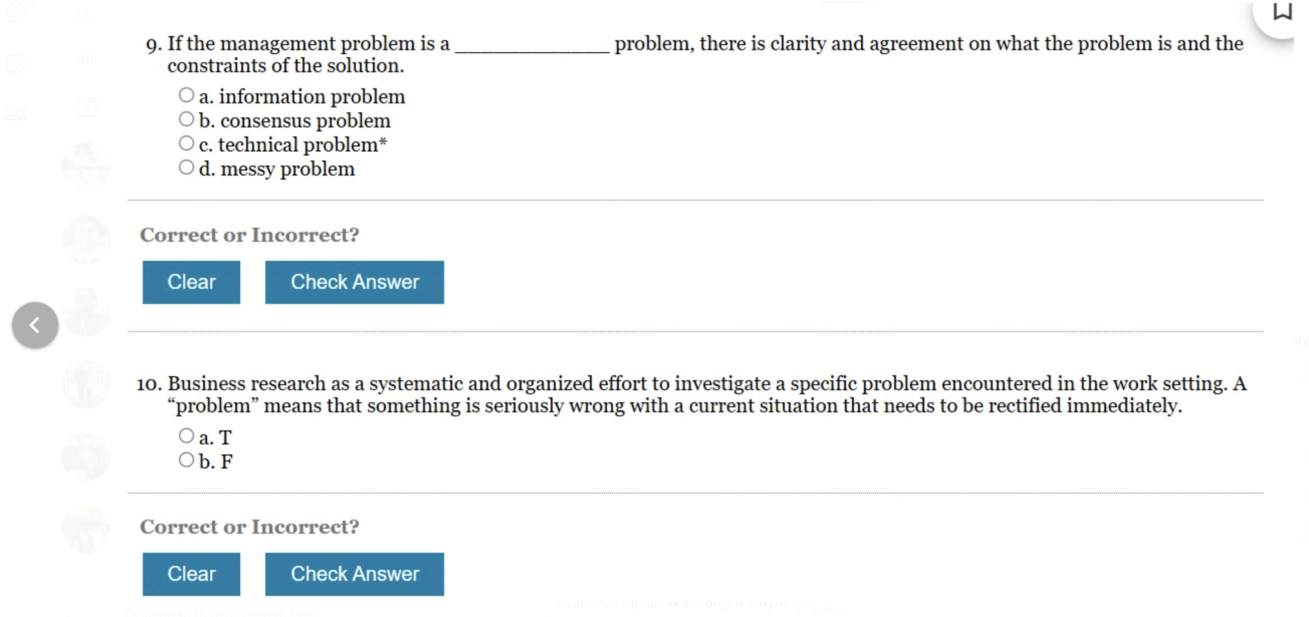  If the management problem is a problem, there is clarity and