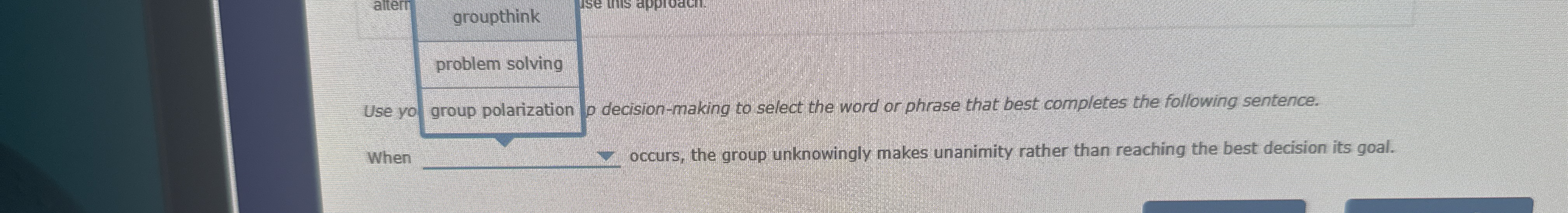  alter! groupthink problem solving Use yo group polarization p decision-making to