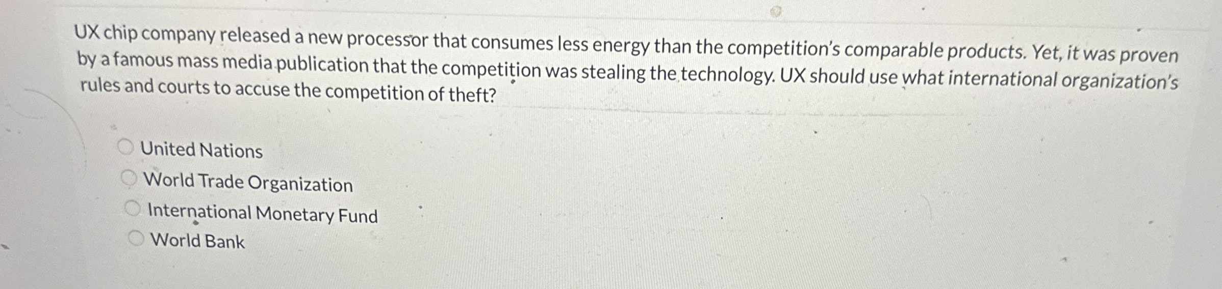  UX chip company released a new processor that consumes less energy