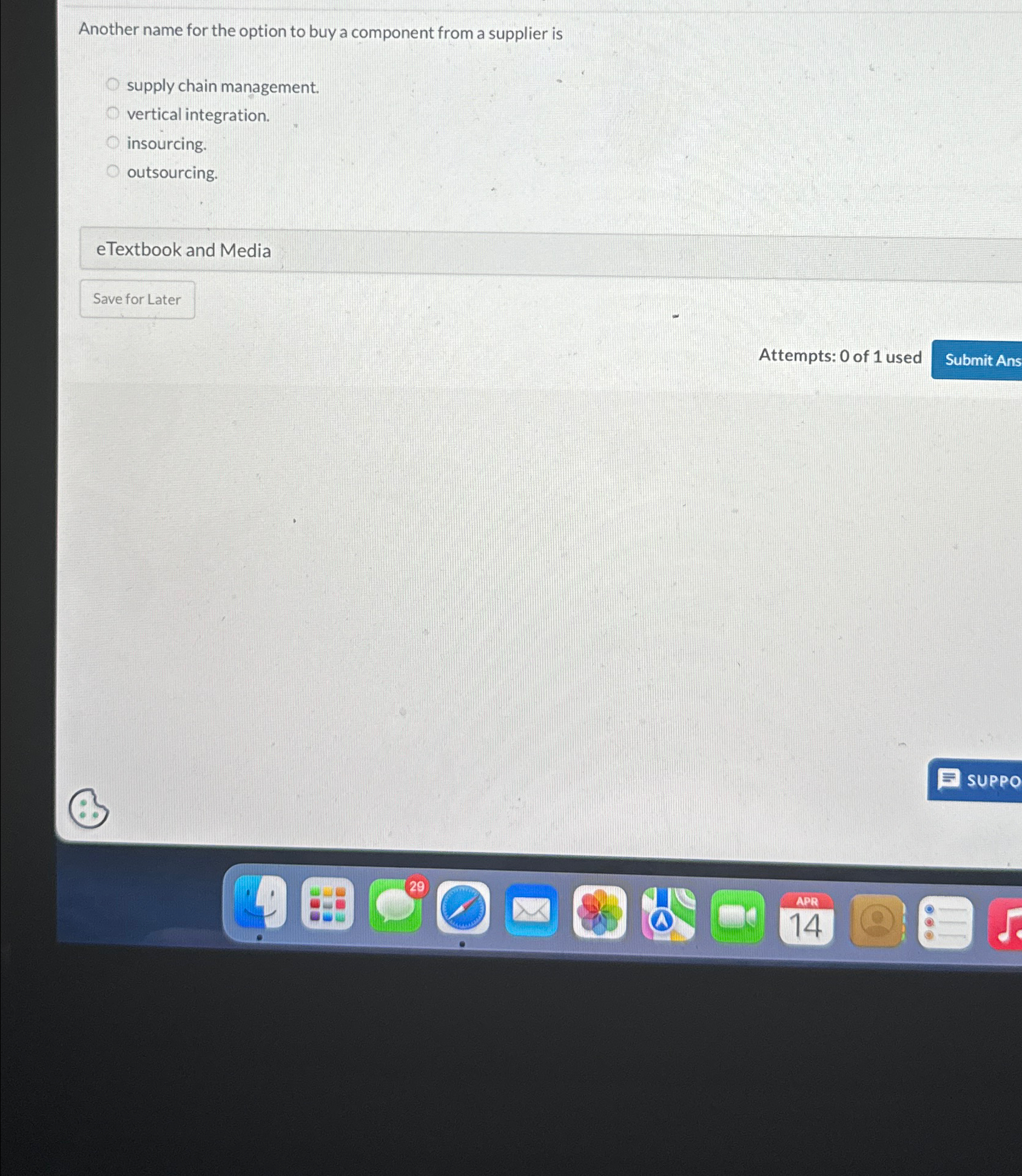  Another name for the option to buy a component from a