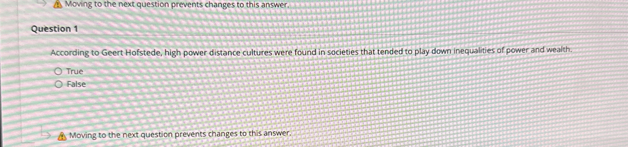  Moving to the next question prevents changes to this answer. Question