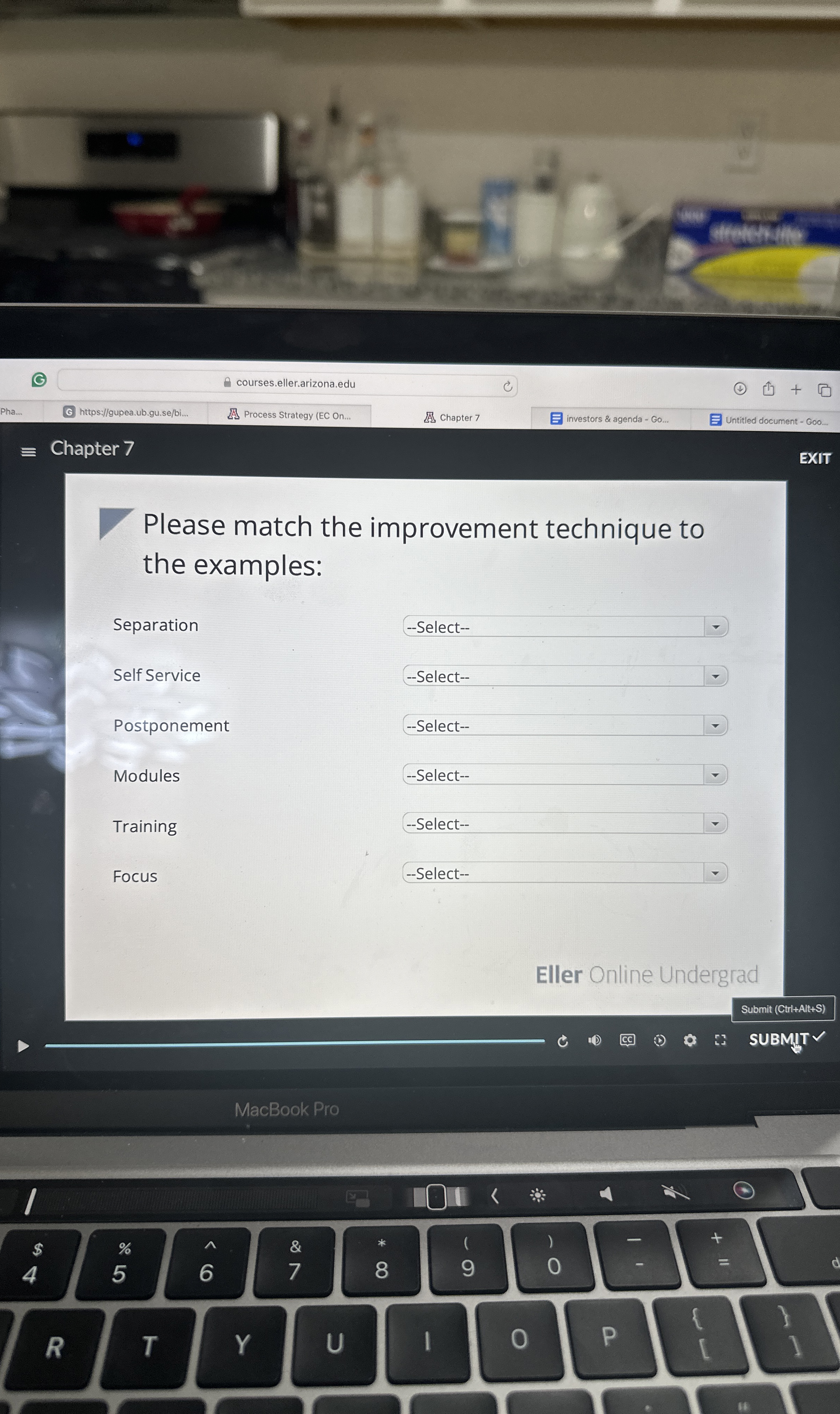  Please match the improvement technique to the examples: Separation Self Service