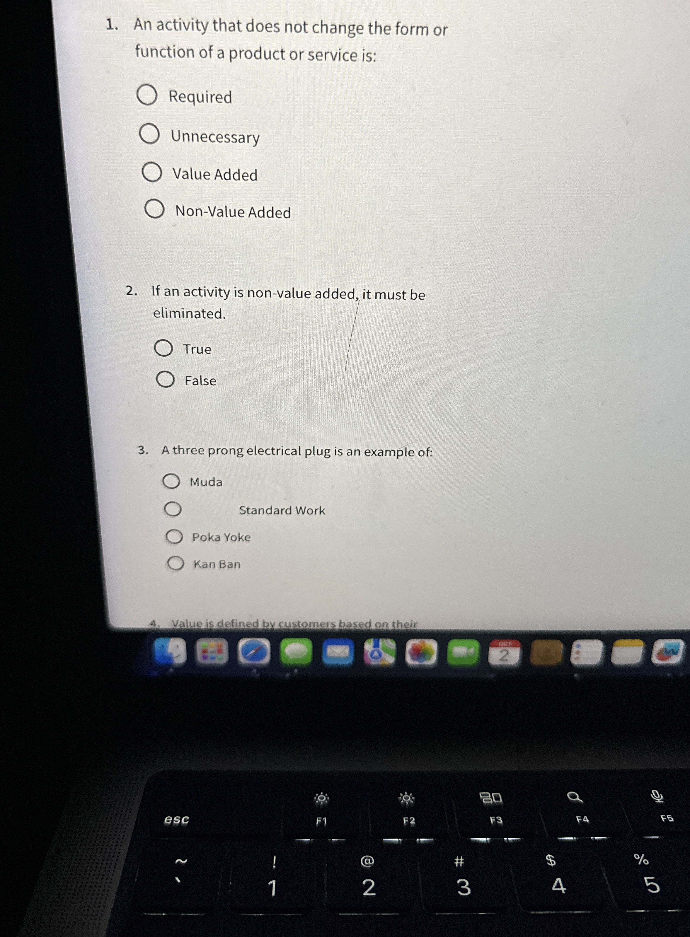  An activity that does not change the form or function of