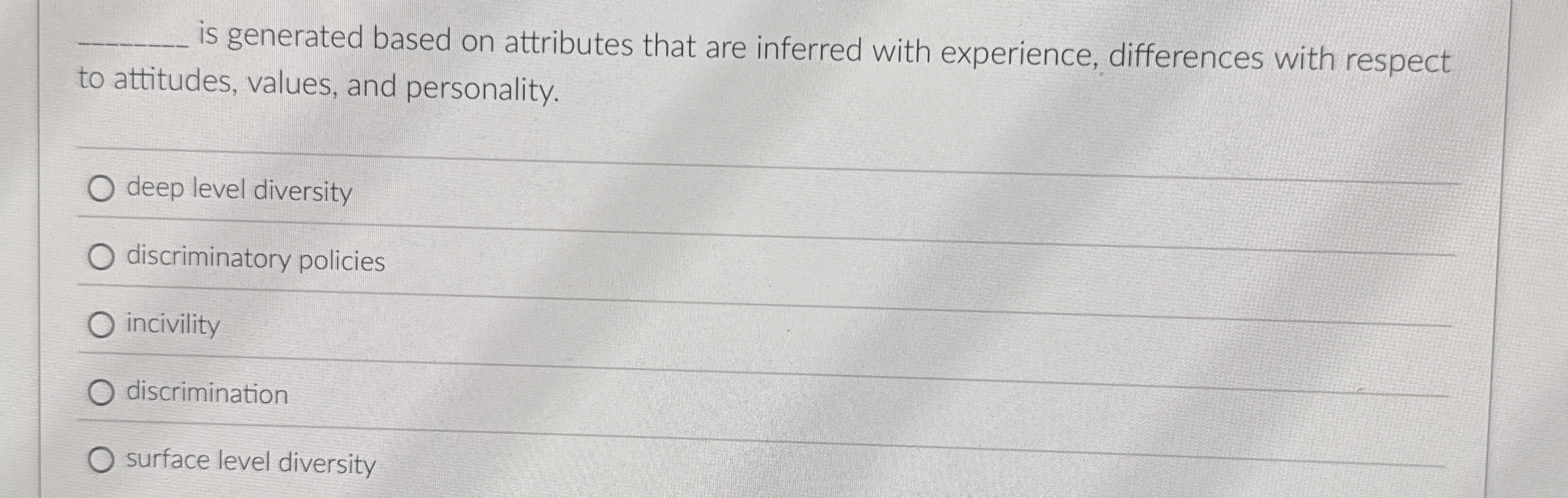  q, is generated based on attributes that are inferred with experience,