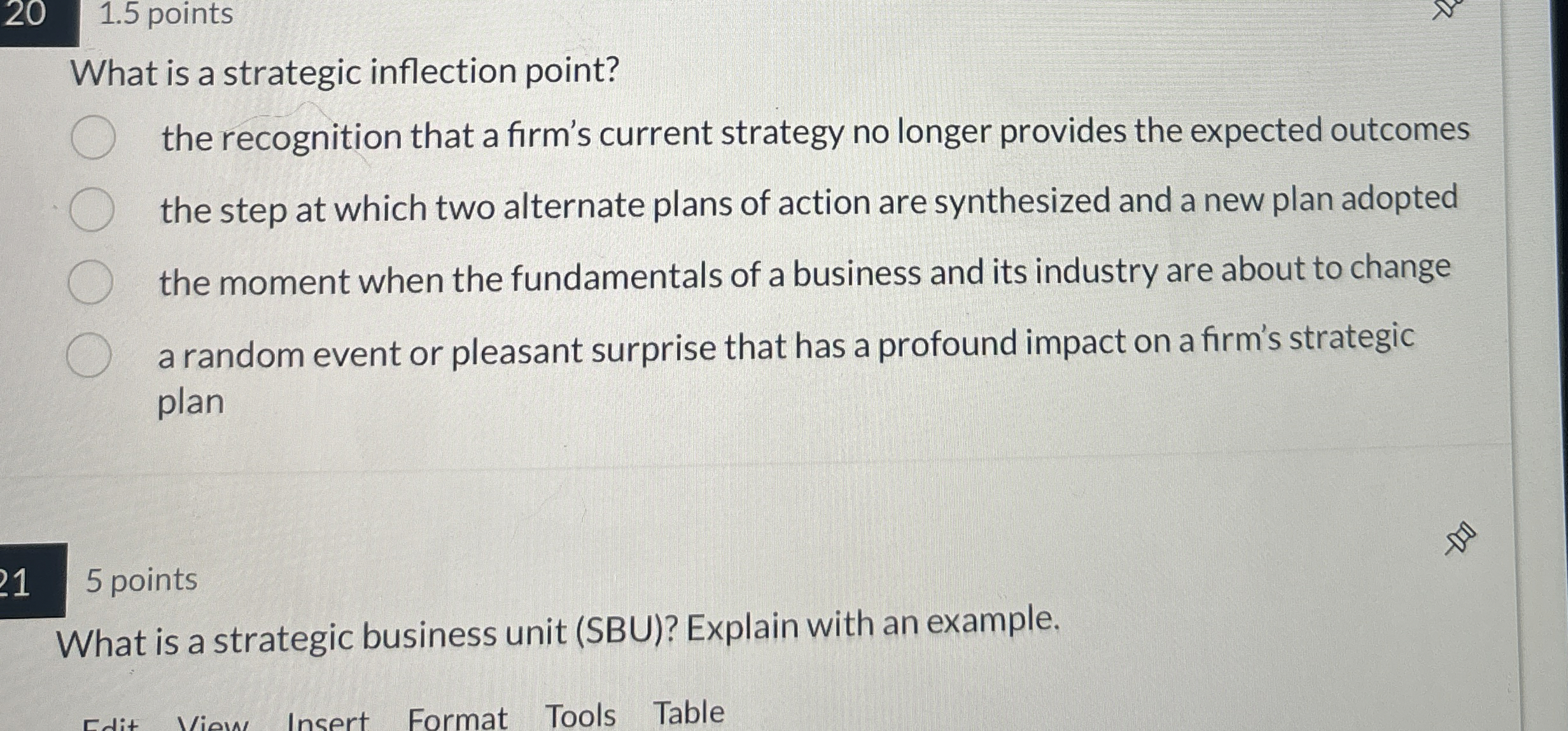  What is a strategic inflection point? the recognition that a firm's