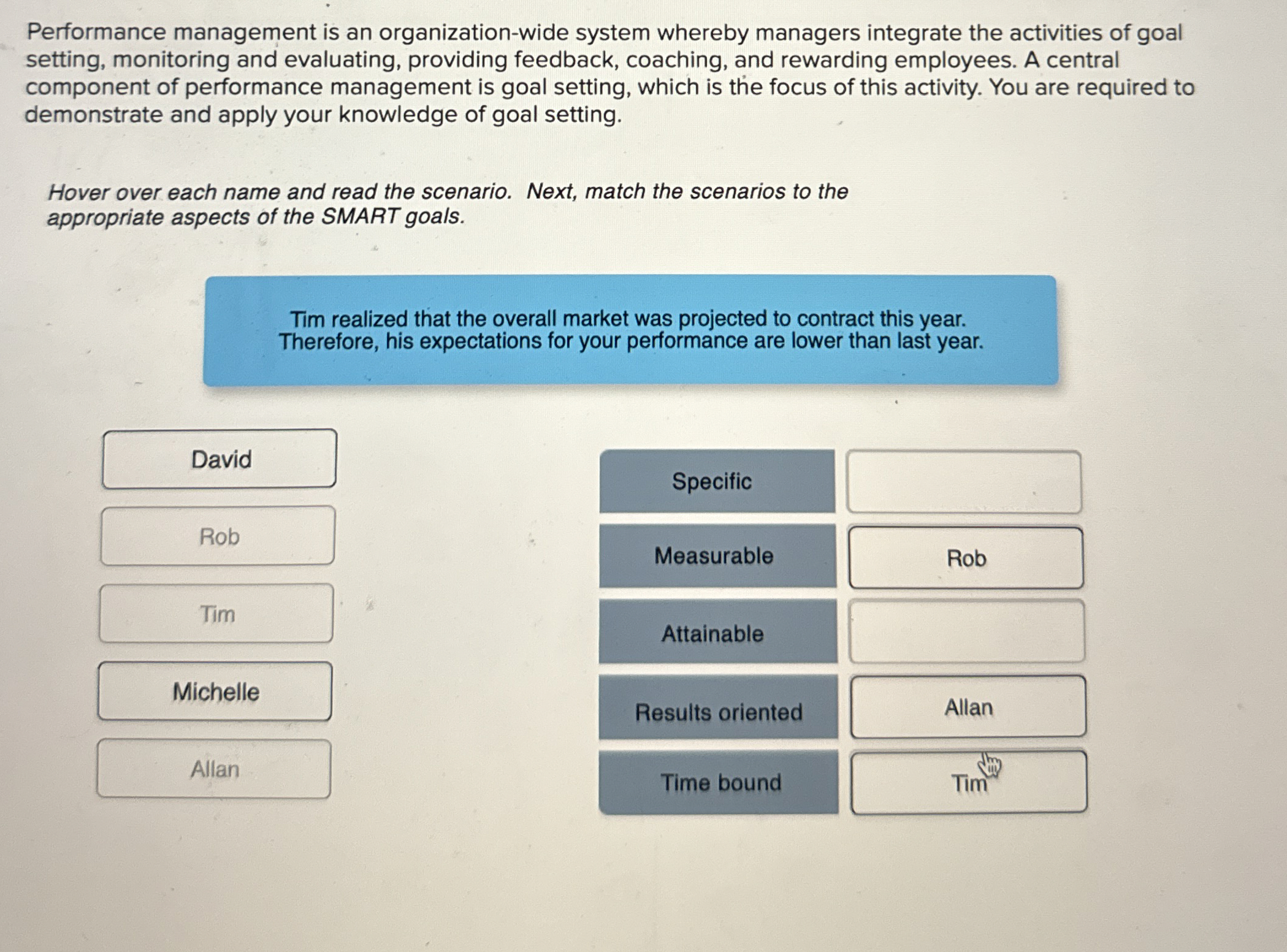  Performance management is an organization-wide system whereby managers integrate the activities