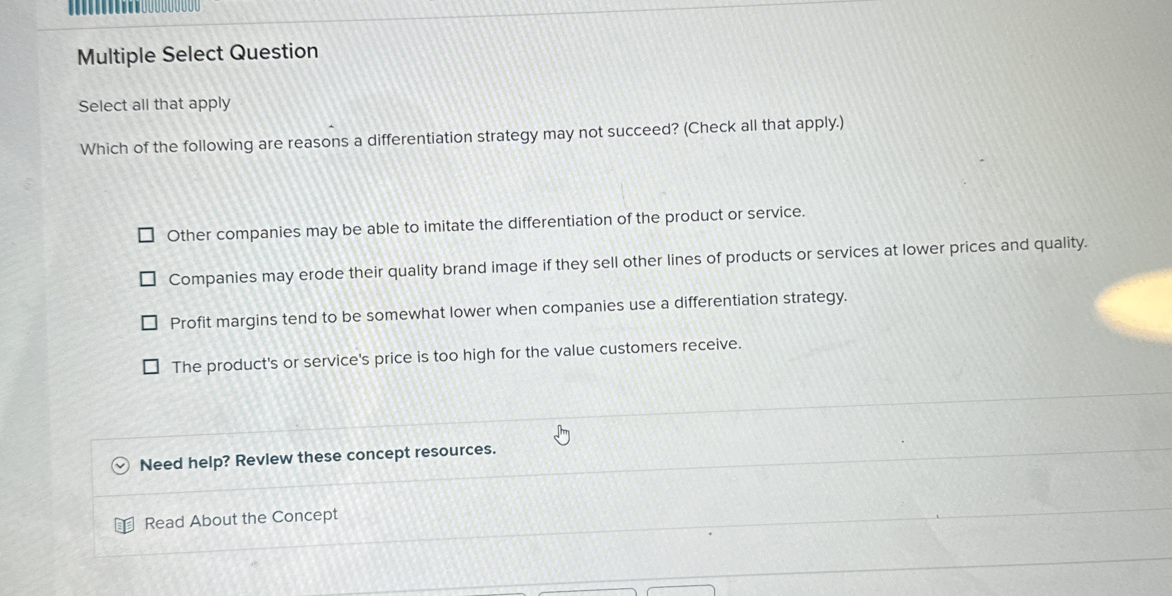  Multiple Select Question Select all that apply Which of the following