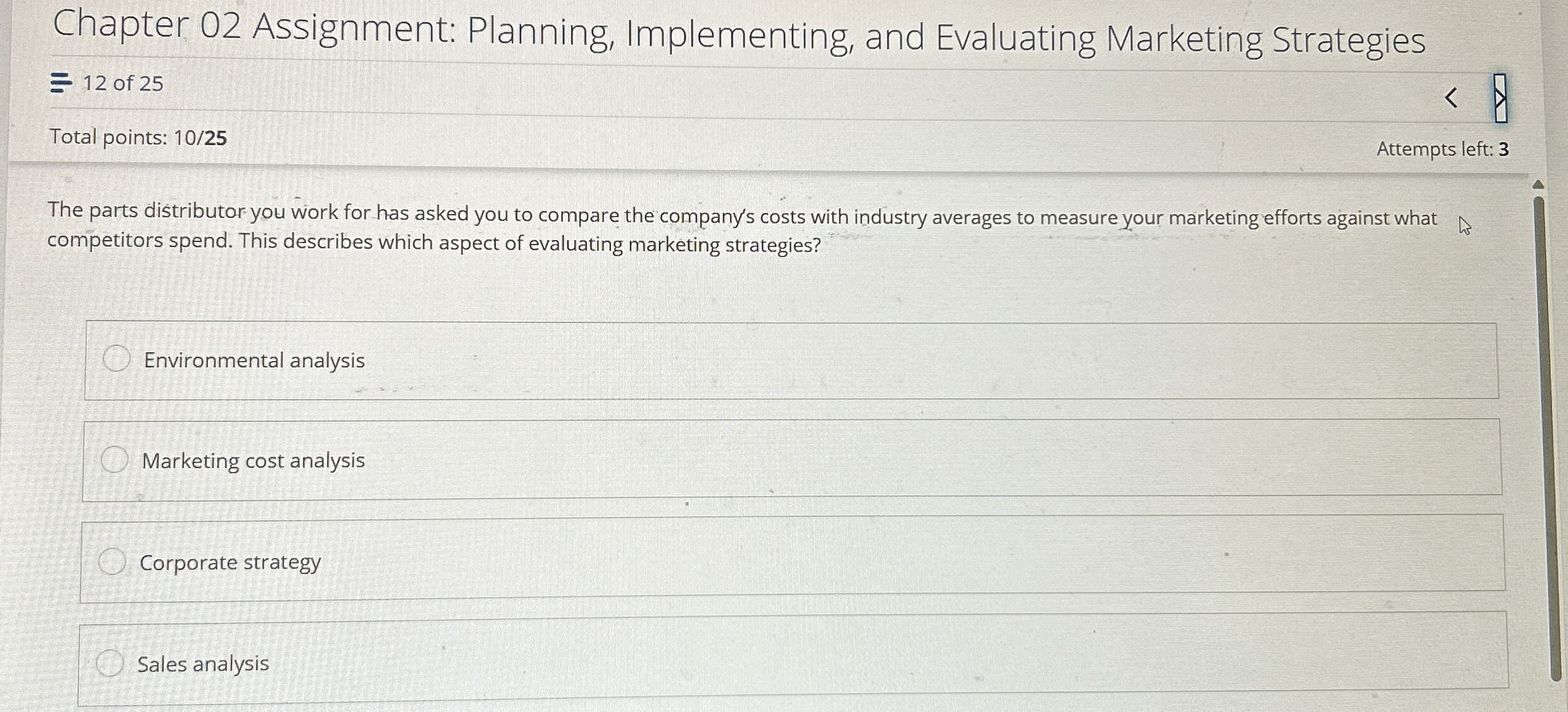  Chapter 02 Assignment: Planning, Implementing, and Evaluating Marketing Strategies 12 of