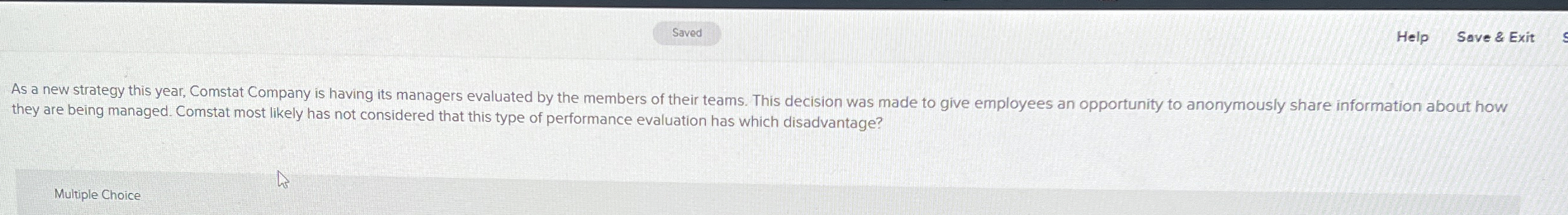  Help Save & Exit As a new strategy this year, Comstat