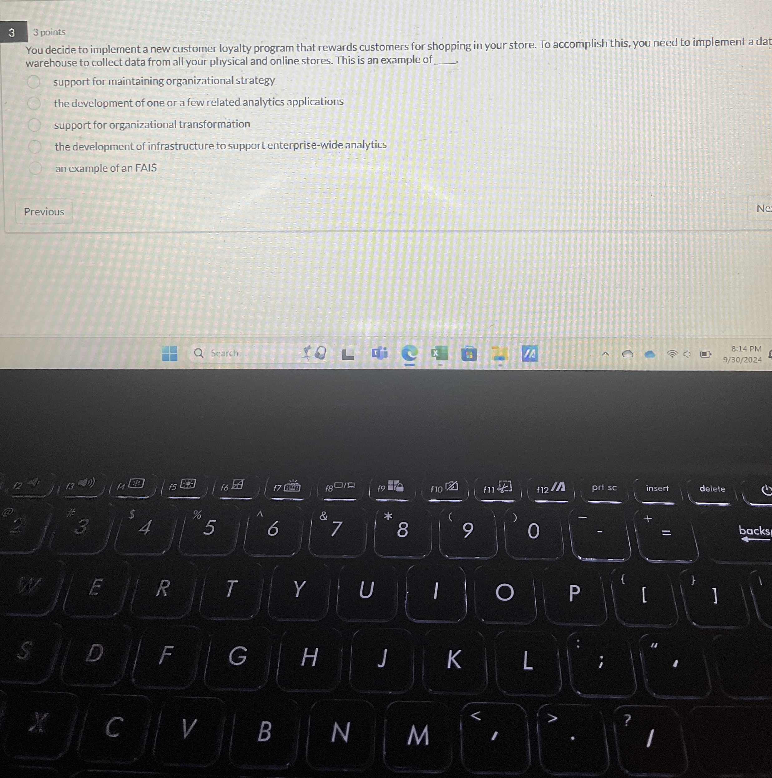  You decide to implement a new customer loyalty program that rewards